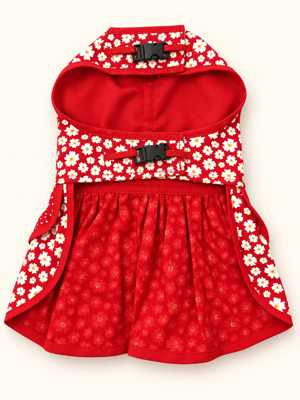 Vestido Margarida Vermelha com guia