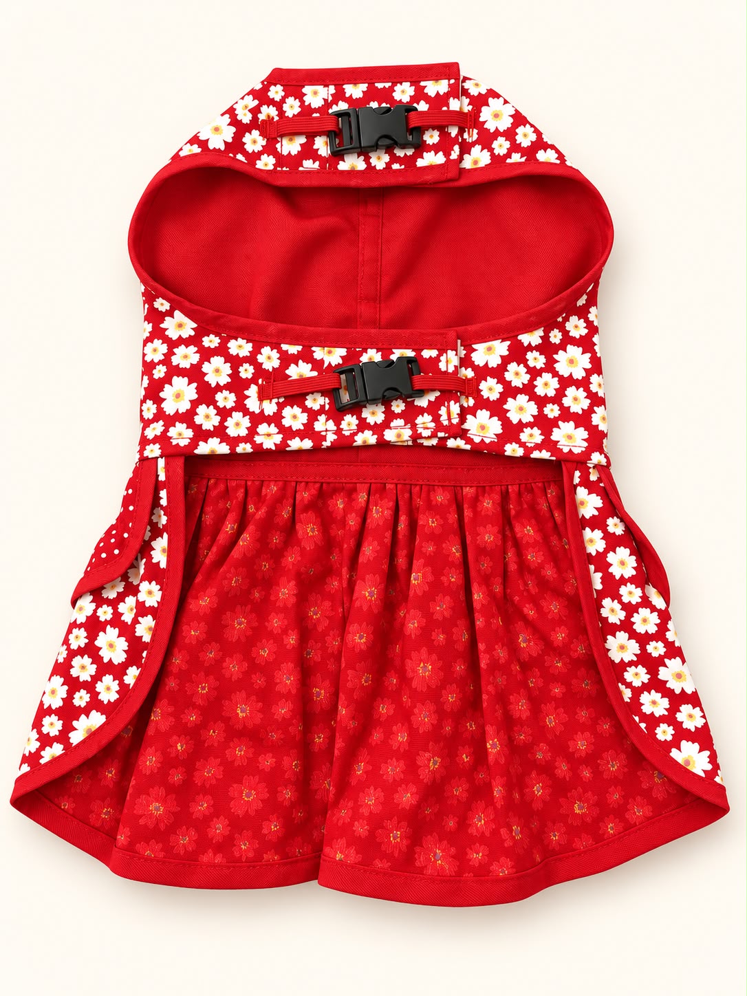 Vestido Margarida Vermelha com guia
